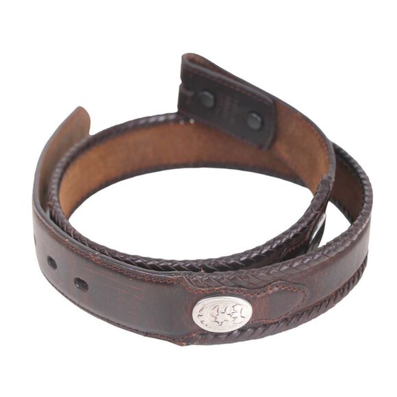 3D BROWN GENUINE LEATHER 1 1/4"Wd CASUAL DRESS REPLACED MEN'S BELT Sz 34 (R44 - Picture 3 of 11